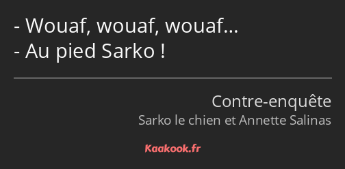 Wouaf, wouaf, wouaf… Au pied Sarko !