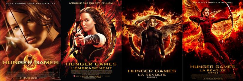 Bannière de la saga Hunger Games