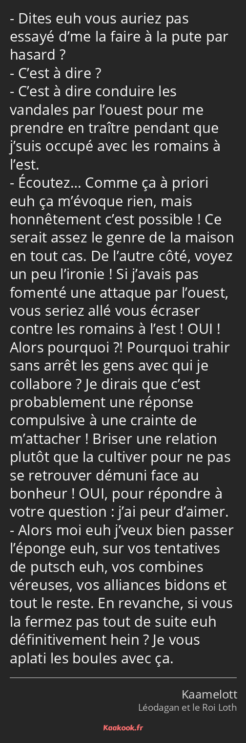 Citation Dites Euh Vous Auriez Pas Essaye D Me La Faire Kaakook