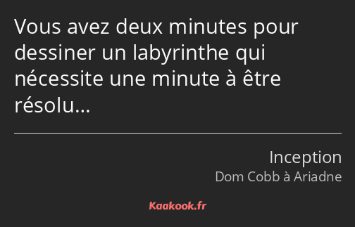 Vous avez deux minutes pour dessiner un labyrinthe qui nécessite une minute à être résolu…