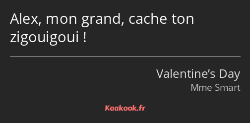 Alex, mon grand, cache ton zigouigoui !