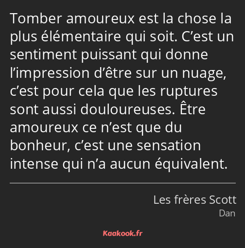 Tomber amoureux est la chose la plus élémentaire qui soit. C’est un sentiment puissant qui donne…