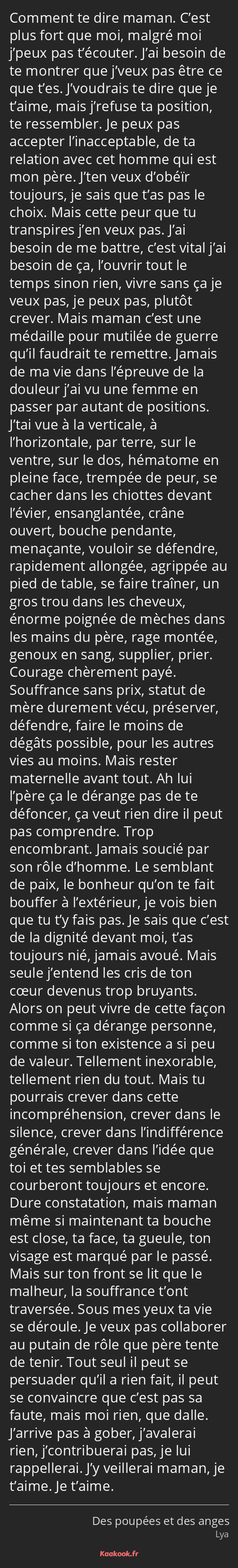 Citation Comment Te Dire Maman C Est Plus Fort Que Moi Kaakook