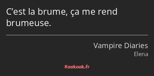 Citation C Est La Brume Ca Me Rend Brumeuse Kaakook