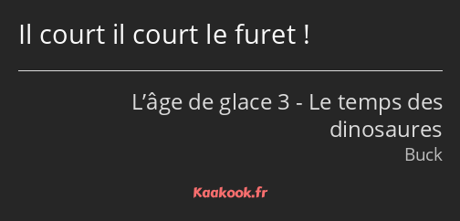 Il court il court le furet !