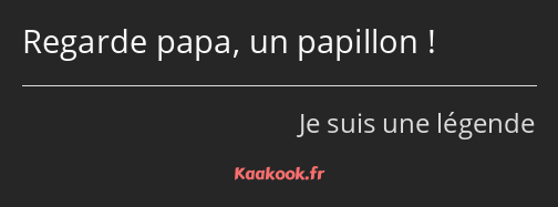 Regarde papa, un papillon !