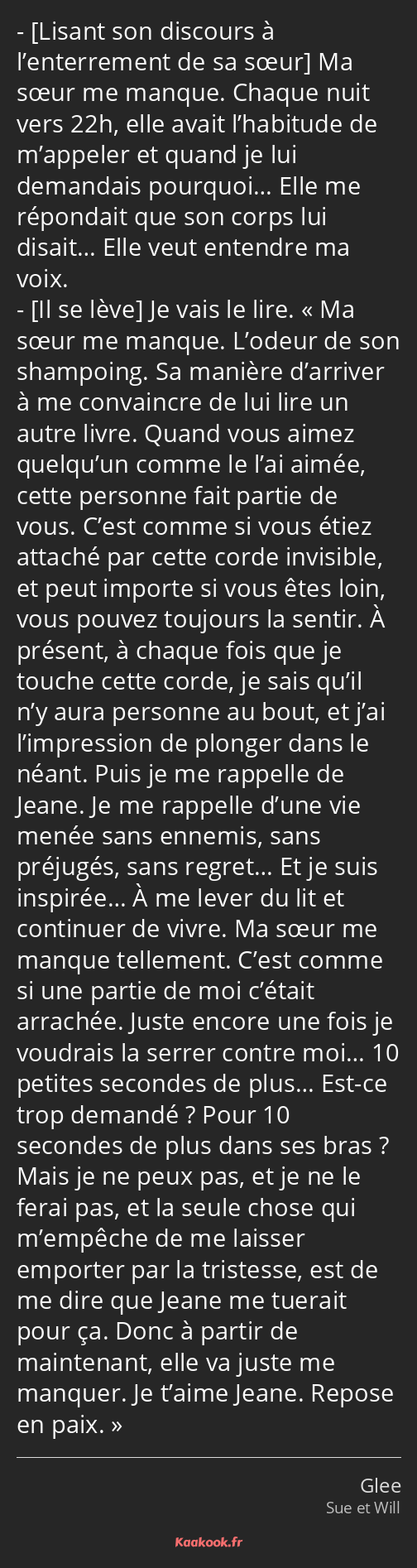 Citation Ma Sœur Me Manque Chaque Nuit Vers 22h Elle Kaakook