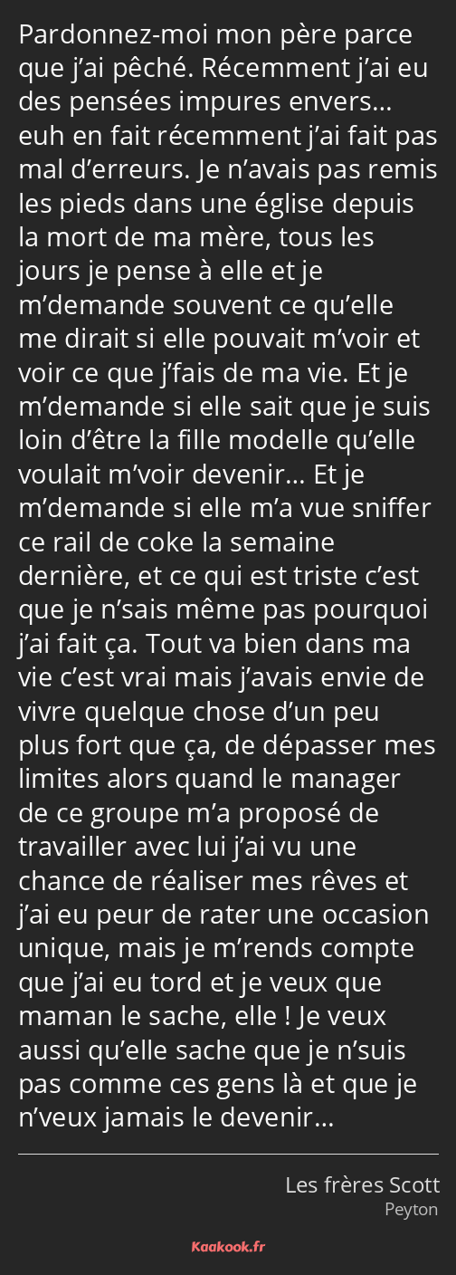 Citation « Pardonnezmoi mon père parce que j’ai pêché