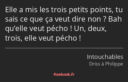 Elle a mis les trois petits points, tu sais ce que ça veut dire non ? Bah qu’elle veut pécho ! Un…