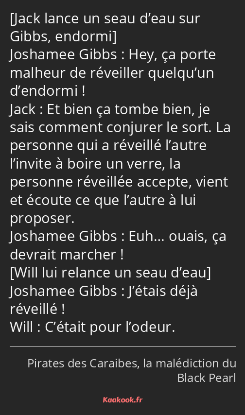  Hey, ça porte malheur de réveiller quelqu’un d’endormi ! Et bien ça tombe bien, je sais comment…