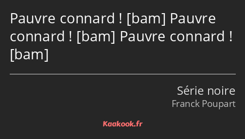 Pauvre connard ! Pauvre connard ! Pauvre connard ! 