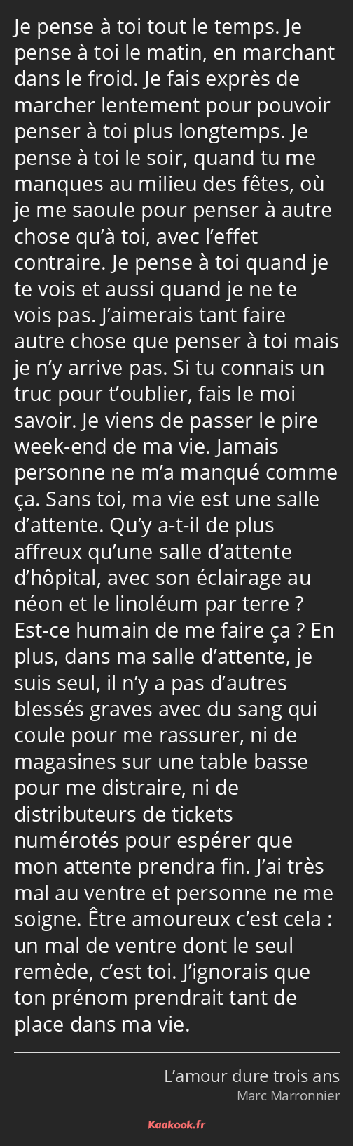 Citation Je Pense A Toi Tout Le Temps Je Pense A Toi Kaakook