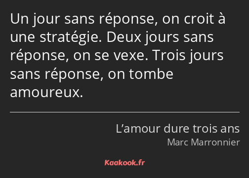 Un jour sans réponse, on croit à une stratégie. Deux jours sans réponse, on se vexe. Trois jours…