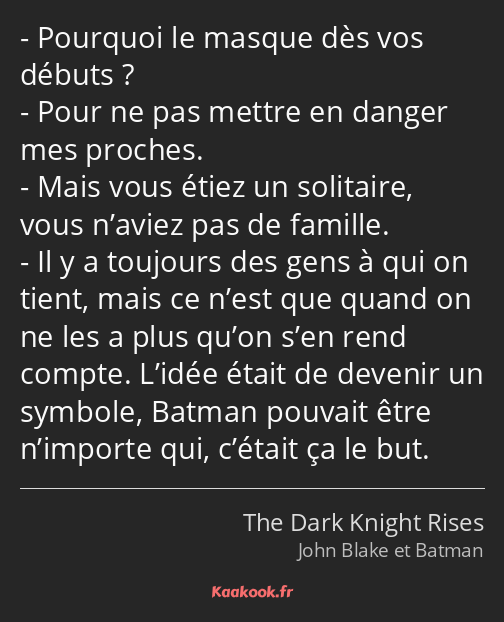 Pourquoi le masque dès vos débuts ? Pour ne pas mettre en danger mes proches. Mais vous étiez un…