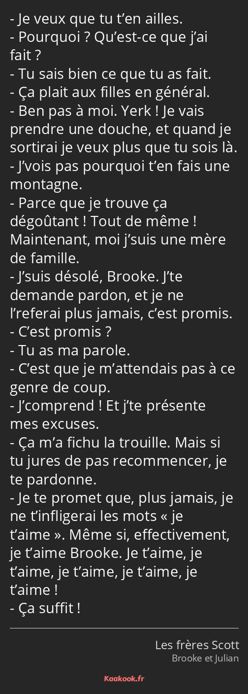 Je Suis Contente Que Tu Ailles Mieux Citation « Je veux que tu t’en ailles. Pourquoi ? Qu’est… » - Kaakook