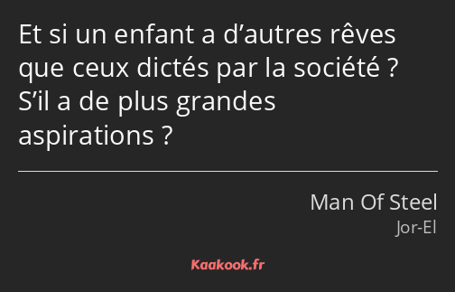 Et si un enfant a d’autres rêves que ceux dictés par la société ? S’il a de plus grandes…