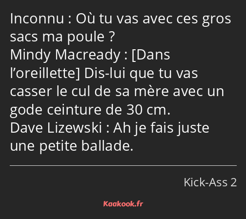 Où tu vas avec ces gros sacs ma poule ? Dis-lui que tu vas casser le cul de sa mère avec un gode…