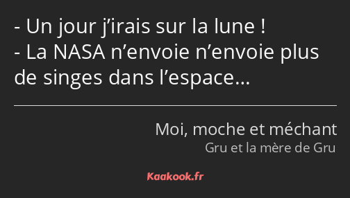 Un jour j’irais sur la lune ! La NASA n’envoie n’envoie plus de singes dans l’espace…