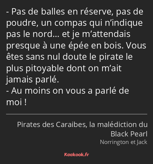 Pas de balles en réserve, pas de poudre, un compas qui n’indique pas le nord… et je m’attendais…