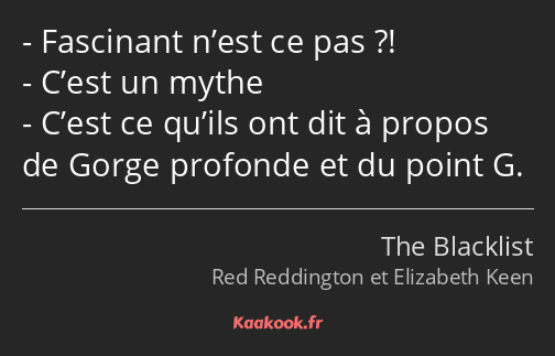 Fascinant n’est ce pas ?! C’est un mythe C’est ce qu’ils ont dit à propos de Gorge profonde et du…