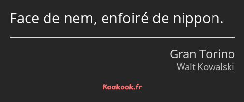 Face de nem, enfoiré de nippon.