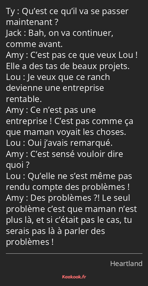 Qu’est ce qu’il va se passer maintenant ? Bah, on va continuer, comme avant. C’est pas ce que veux…