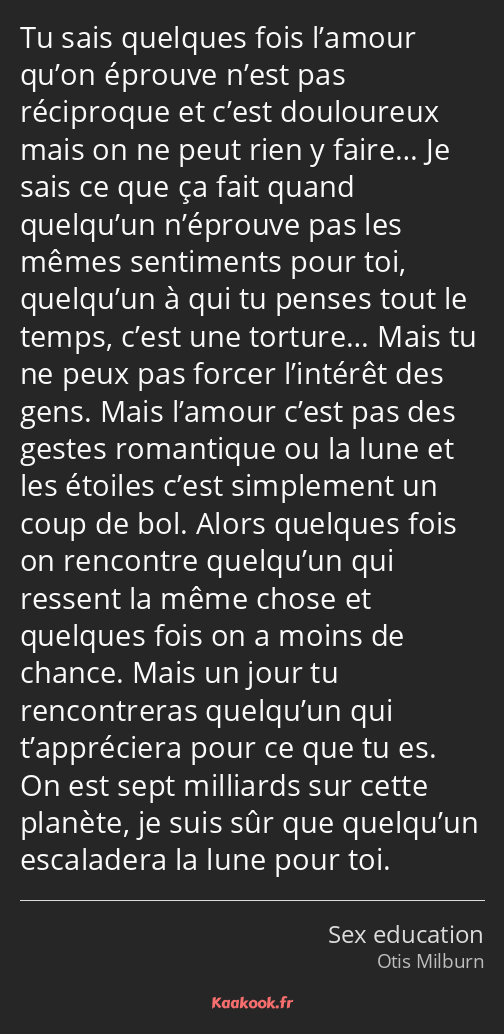 Citation Tu Sais Quelques Fois L Amour Qu On Eprouve Kaakook
