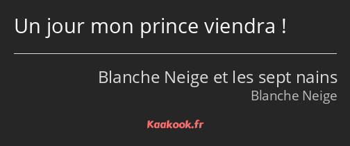 Un jour mon prince viendra !