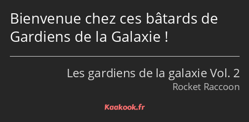 Bienvenue chez ces bâtards de Gardiens de la Galaxie !