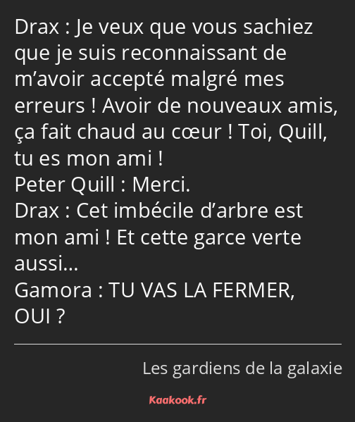 Je veux que vous sachiez que je suis reconnaissant de m’avoir accepté malgré mes erreurs ! Avoir de…