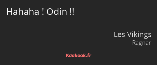 Hahaha ! Odin !!