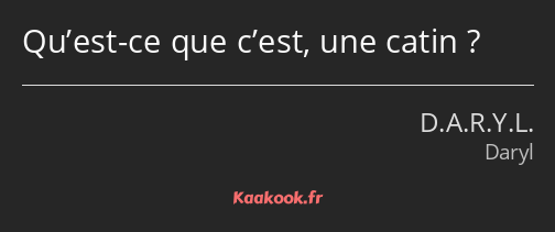 Qu’est-ce que c’est, une catin ?