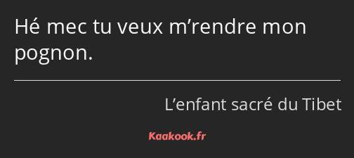 Hé mec tu veux m’rendre mon pognon.