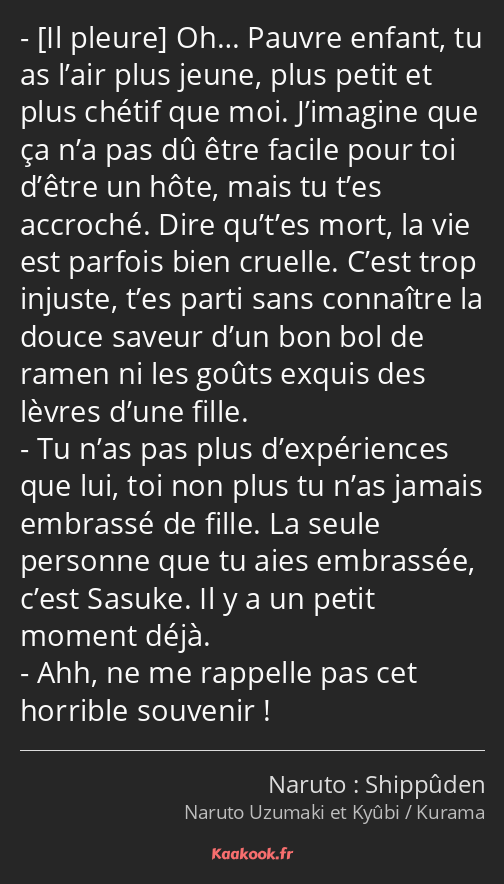 Citation Oh Pauvre Enfant Tu As L Air Plus Jeune Kaakook