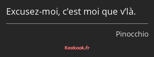 Excusez-moi, c’est moi que v’là.