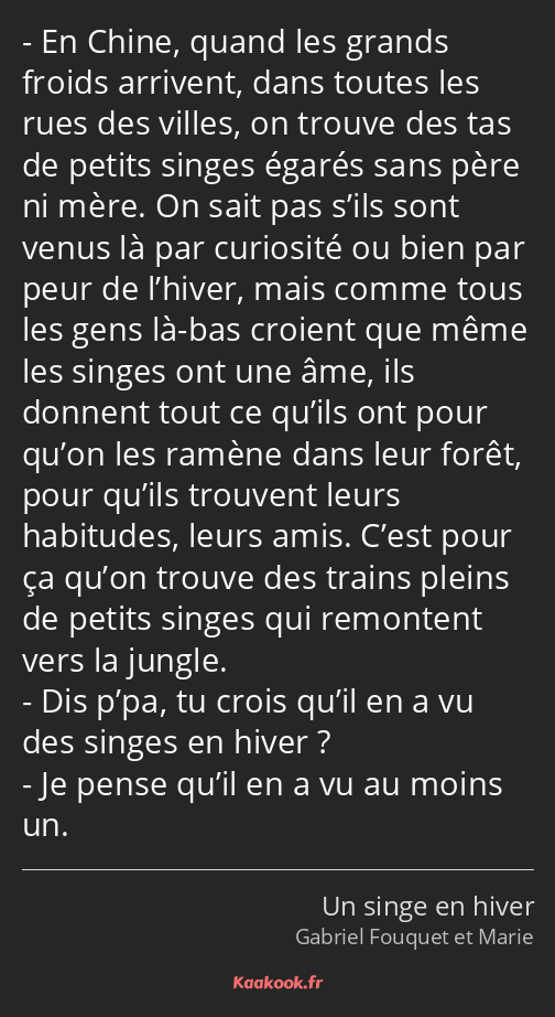 En Chine, quand les grands froids arrivent, dans toutes les rues des villes, on trouve des tas de…