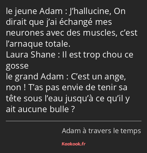 J’hallucine, On dirait que j’ai échangé mes neurones avec des muscles, c’est l’arnaque totale. Il…