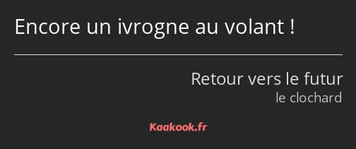 Encore un ivrogne au volant !