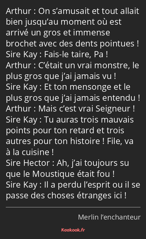 On s’amusait et tout allait bien jusqu’au moment où est arrivé un gros et immense brochet avec des…