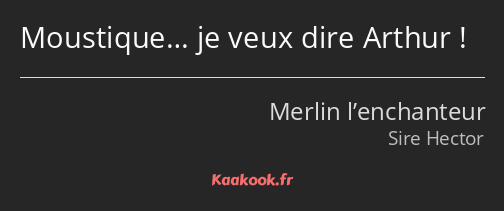 Moustique… je veux dire Arthur !