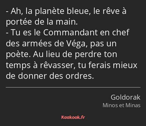 Ah, la planète bleue, le rêve à portée de la main. Tu es le Commandant en chef des armées de Véga…