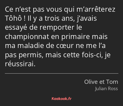 Ce n’est pas vous qui m’arrêterez Tôhô ! Il y a trois ans, j’avais essayé de remporter le…