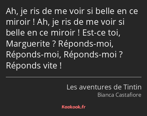 Ah, je ris de me voir si belle en ce miroir ! Ah, je ris de me voir si belle en ce miroir ! Est-ce…