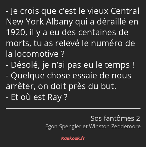 Je crois que c’est le vieux Central New York Albany qui a déraillé en 1920, il y a eu des centaines…