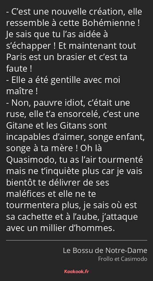 C’est une nouvelle création, elle ressemble à cette Bohémienne ! Je sais que tu l’as aidée à…