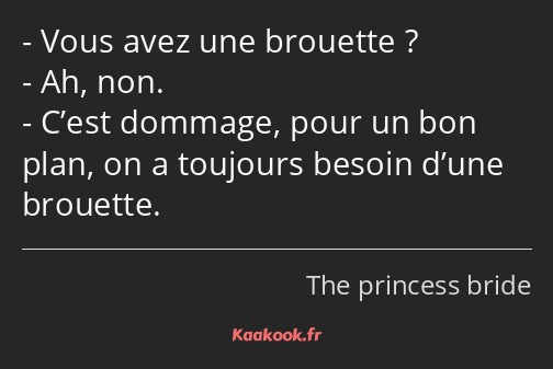 Vous avez une brouette ? Ah, non. C’est dommage, pour un bon plan, on a toujours besoin d’une…