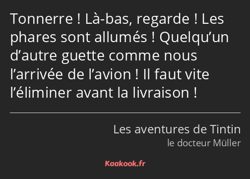 Tonnerre ! Là-bas, regarde ! Les phares sont allumés ! Quelqu’un d’autre guette comme nous…