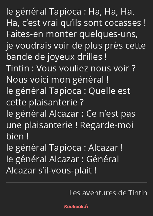 Ha, Ha, Ha, Ha, c’est vrai qu’ils sont cocasses ! Faites-en monter quelques-uns, je voudrais voir…