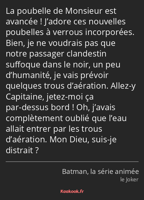 La poubelle de Monsieur est avancée ! J’adore ces nouvelles poubelles à verrous incorporées. Bien…