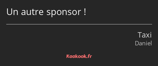 Un autre sponsor !